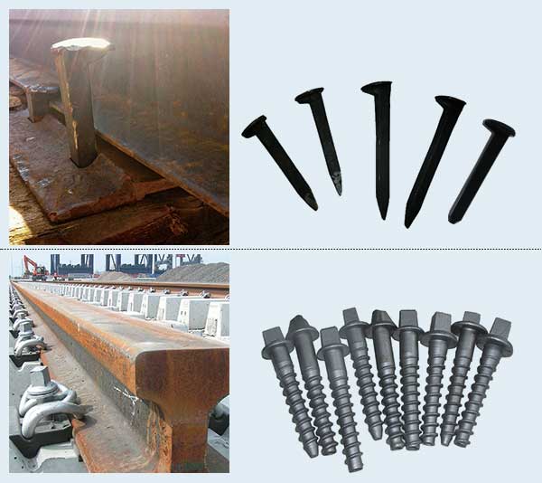 railroad dog spikes and screw spikes